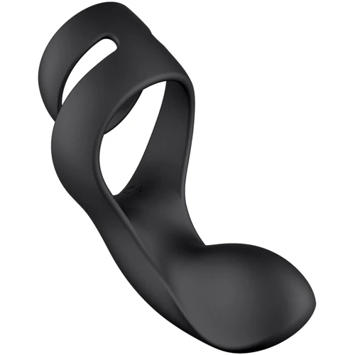 Подвійне ерекційне кільце Svakom Benedict Black зі стимуляцією промежини