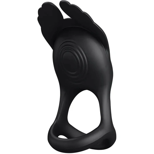 Эрекционное виброкольцо LYBAILE Pretty Love - Vibration Penis Ring SILAS Black (BI-210318)