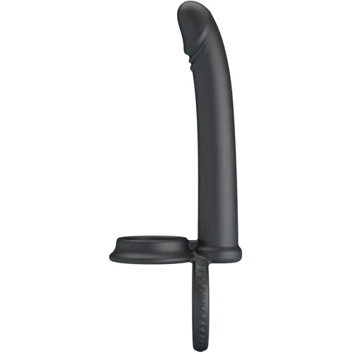 Кільце ерекційне з насадкою для анального сексу LYBAILE Pretty Love - Moses Black (BI-210332)