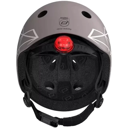 Шлем детский Scoot and Ride Коричневый с фонариком 45-51см (SR-181206-BROWNLINES) фото 6