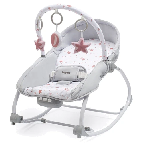 Лежак Baby Mix Звездочки розовые grey (53427)