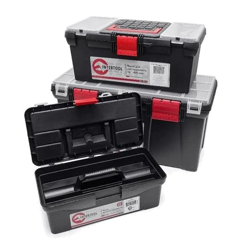 Комплект ящиков для инструмента Intertool BX-0003: Материал пластик