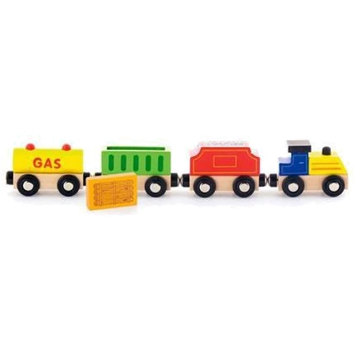 Набір для залізниці Viga Toys Вантажний поїзд з паливом (50820): Вік от 3 лет