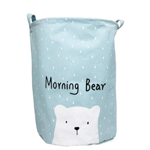 Корзина для игрушек и белья Mega Zayka Hello my bear голубой (№1004)