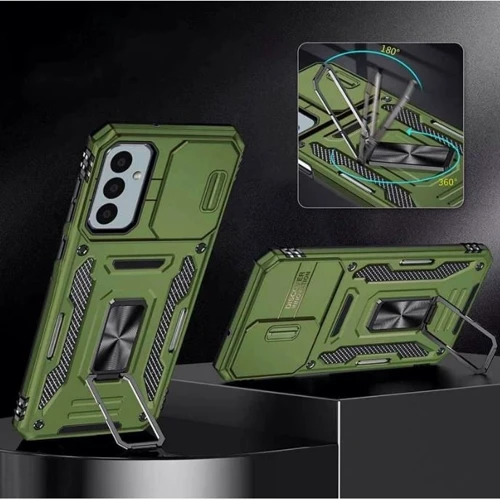 Чехол для телефонов Mobile Case Camshield Army Ring Army Green for Samsung A366 Galaxy A36 5G / A566 Galaxy A56 5G: Тип накладка на заднюю часть
