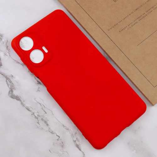 Чехол для телефонов Lakshmi Case Silicone Cover Full Camera Red for Motorola Moto G24: Материал силикон