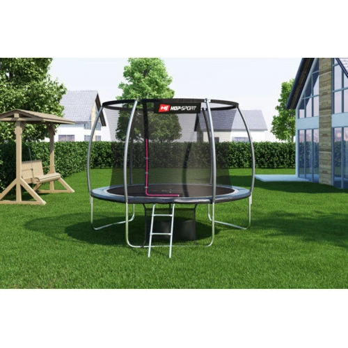 Батут Hop-Sport Premium 10ft black/grey із внутрішньою сіткою 305 см фото 2