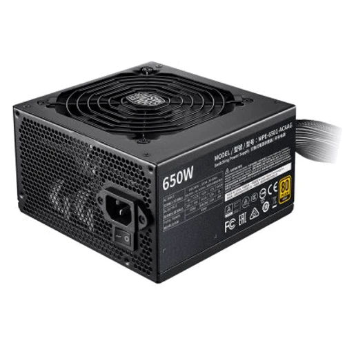 Блок питания Cooler Master MWE Gold 650 V2 (MPE-6501-ACAAG): Вентилятор нижней стенки 1x120 мм