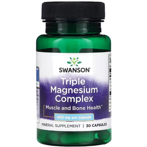 Swanson Triple Magnesium Complex Тройной комплекс магния 400 мг 30 капсул