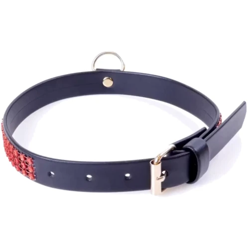 Ошейник с кристаллами Fetish Boss Series - Collar with crystals Red (BS3300108)