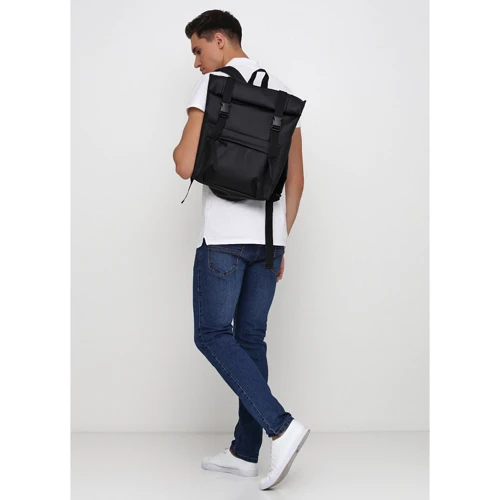 Чоловічий рюкзак Sambag RollTop 0SHm чорний (24211001m) фото 11