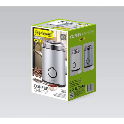 Кофемолка Maestro MR-452-Grey: Мощность, Вт 150
