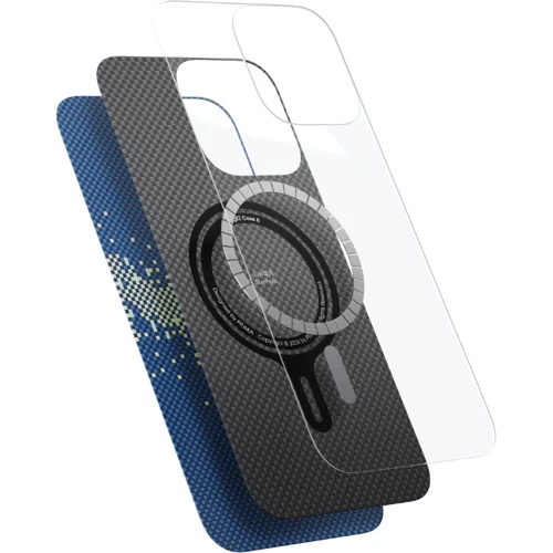 Чехол для iPhone Pitaka StarPeak Tactile Woven Case Over the horizon (KI1602POTH) for iPhone 16 Pro Max: Цвет синий