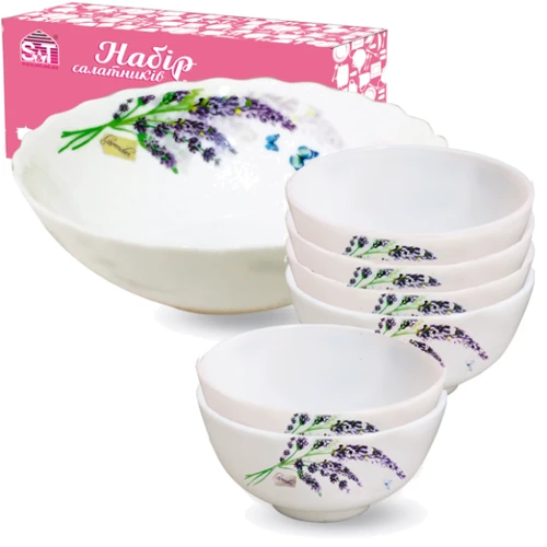 Набір салатників S&T "Лаванда" 7 предметів (30056-15030): Тип набір салатників
