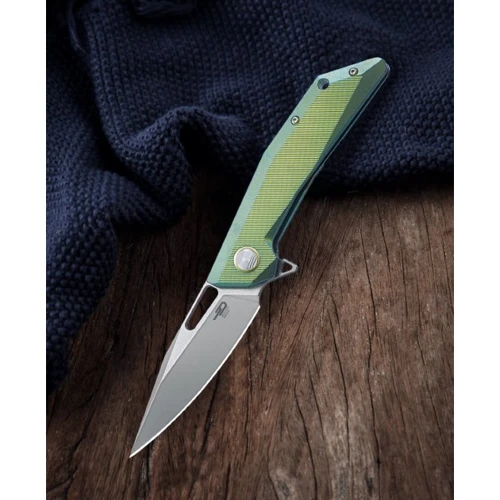 Нож и мультитул Bestech Knife SHRAPNEL Green and Gold (BT1802B): Тип ножа Туристический