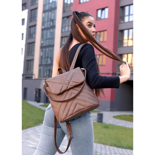 Жіночий рюкзак Sambag Loft коричневий (22011061): Тип рюкзаки