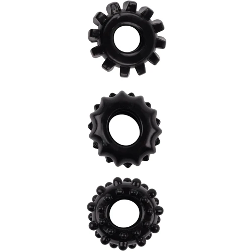 Набор эрекционных колец Chisa GK Power Gear Up Rings Black: Производитель CHISA