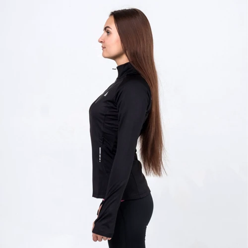 Спортивна толстовка Peak FW67034-BLA 42 чорна на блискавці: Склад поліестер, Спандекс