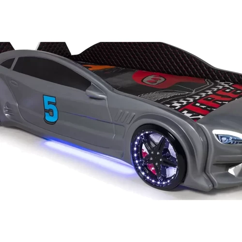 Детская кровать машина Fantasy Mercedes серая: Опускающаяся стенка нет