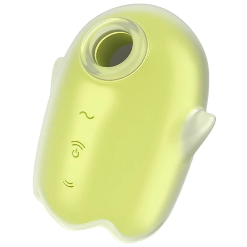 Вакуумный клиторальный стимулятор с вибрацией Satisfyer Glowing Ghost Yellow