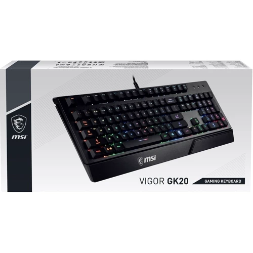 Клавиатура MSI Vigor GK20 Black (S11-04RU230-CLA): Подключение проводное