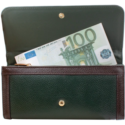Жіночий гаманець Smith & Canova зелений (FUL-26802-green-brn): Формат гаманця горизонтальний