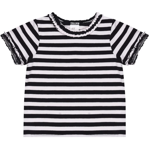 Футболка H & M 6994899 74 см чорно-біла