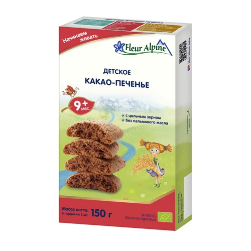 

Fleur Alpine Печенье детское какао, 150 г (5412916941189)