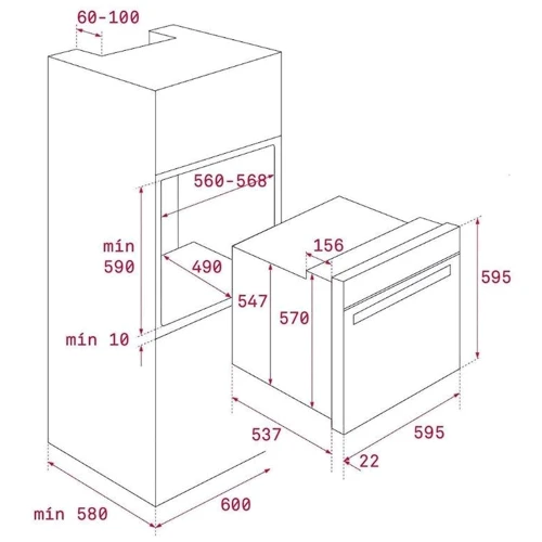 Духова шафа електрична Teka HRB 6300 VN (111010012): Об'єм, л 70