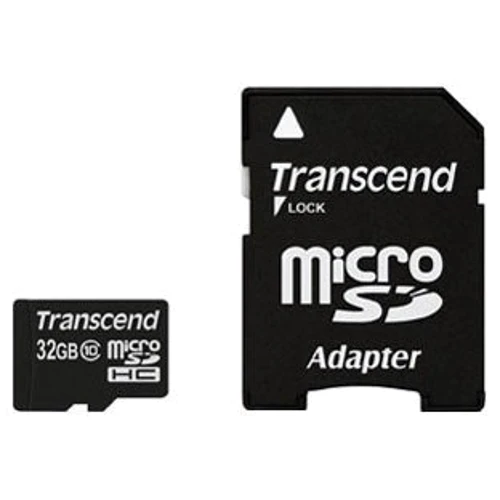 Карта пам'яті Transcend 32GB microSDHC Class 10 + adapter (TS32GUSDHC10): Обсяг 32 Гб