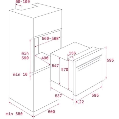 Духовой шкаф электрический TEKA HLB 840 BK 41560070: Объем, л 70