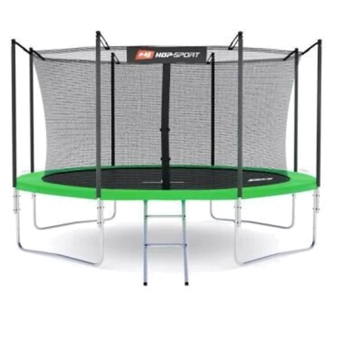 Батут Hop-Sport 12ft green зелений з внутрішньою сіткою 366 см фото 2