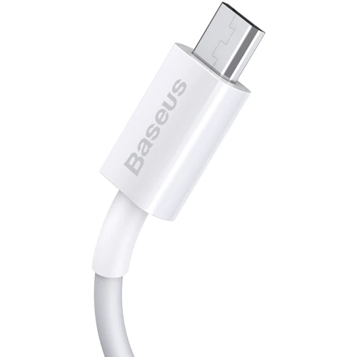 Кабель Baseus USB Cable to microUSB Superior Series Fast Charging 2A 2m White (CAMYS-A02) фото 3