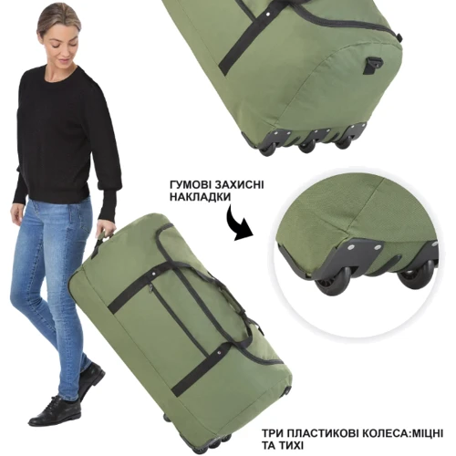 Сумка дорожня на колесах TravelZ Wheelbag 100 Liter Green (603095) (930793)