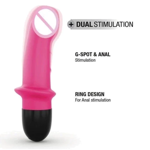 Вибратор Dorcel Mini Lover Black 2.0 перезаряжаемый, для точки G и массажа простаты