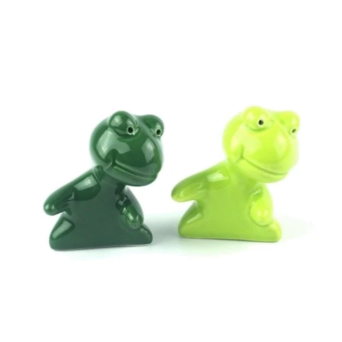 Солонка перечница DW-Handel Лягушка темно-зеленая и салатовая (Frog/ DG-LG) фото 1