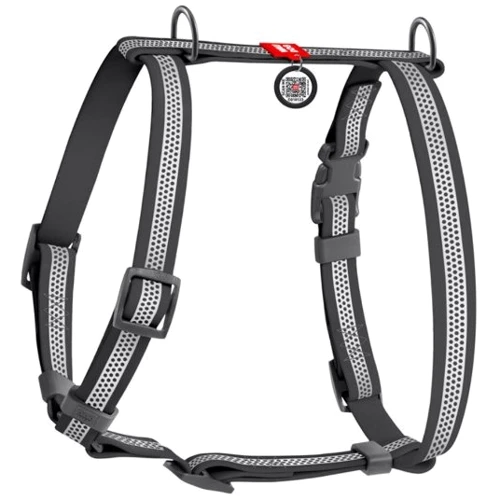 Шлея для собак WAUDOG Waterproof водостойкая анатомическая Н-образная c QR-паспортом, светоотражающая L, Ш 25 мм, А 50-85