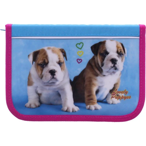 Пенал CLASS 98003, 1 отд., без наполнения Lovely Puppies