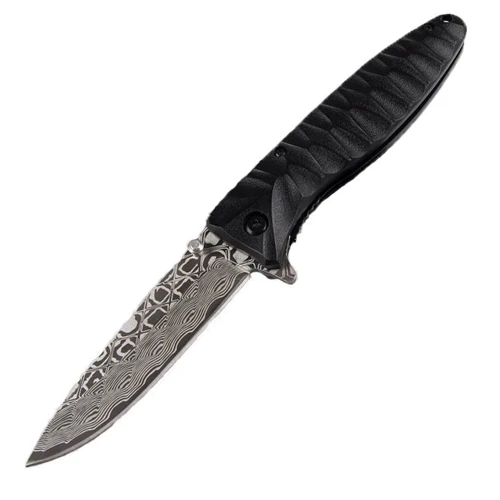 Нож Ganzo G620b-2 черный травление