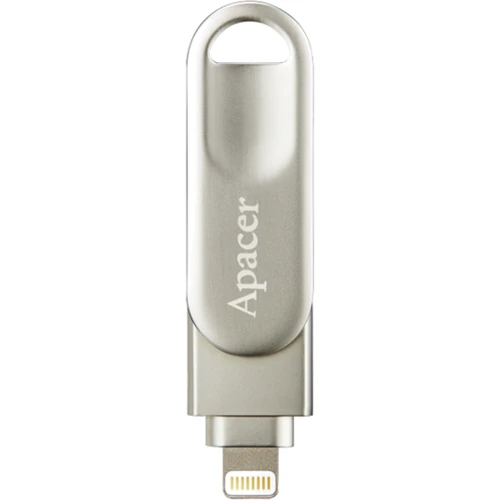 USB-флешка Apacer AH790 64GB USB 3.1/Lightning Silver (AP64GAH790S-1): Стандарт USB USB 3.1 / Lightning