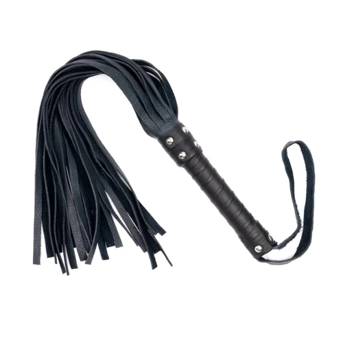 Флоггер из натуральной кожи Flirty Leather - Dark Blue, BM-00006
