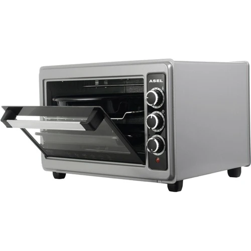 Електрична духовка настільна Asel AF 33-23 Grey: Розміри 34x50.2x44.9 см