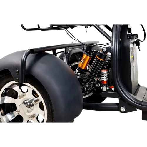 Триколісний електроскутер Atlas Hunter 3000W Black: Особливості С багажником, С большими колесами, Для бездорожья, Трехколесные, С сиденьем, С рулем, Мощные, Двухместный
