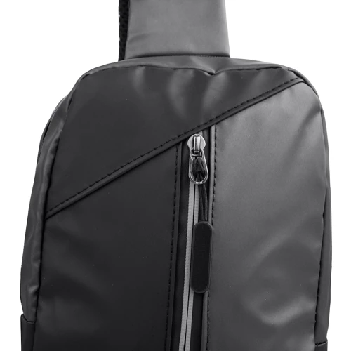 Чоловіча сумка-слінг Valiria Fashion сіра (3DETAU6523-9): Застібка Блискавка