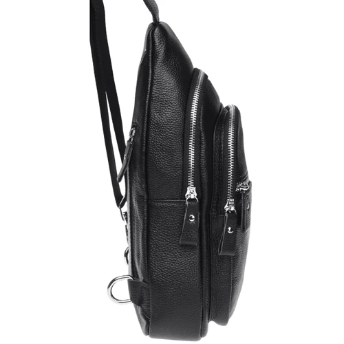 Чоловіча сумка-слінг Borsa Leather чорна (K15060-black): Тип Сумки