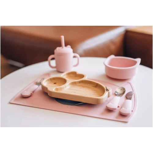 Силіконовий килимок для годування FreeOn Kitty (46385): Колір розовый