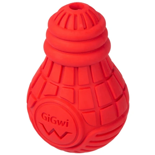 Игрушка для собак Лампочка резиновая GiGwi Bulb Rubber резина M красная (2337): Производитель GiGwi