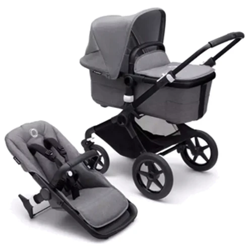 Универсальная коляска 2 в 1 Bugaboo Fox 3 Black - Grey Melange