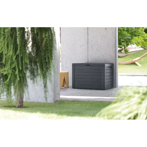 Ящик для зовнішнього зберігання Prosperplast Woodebox 140 л коричневий (5905197373140)