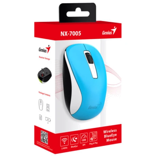 Мышь Genius NX-7005 Wireless Blue (31030017402): Тип сенсора оптический